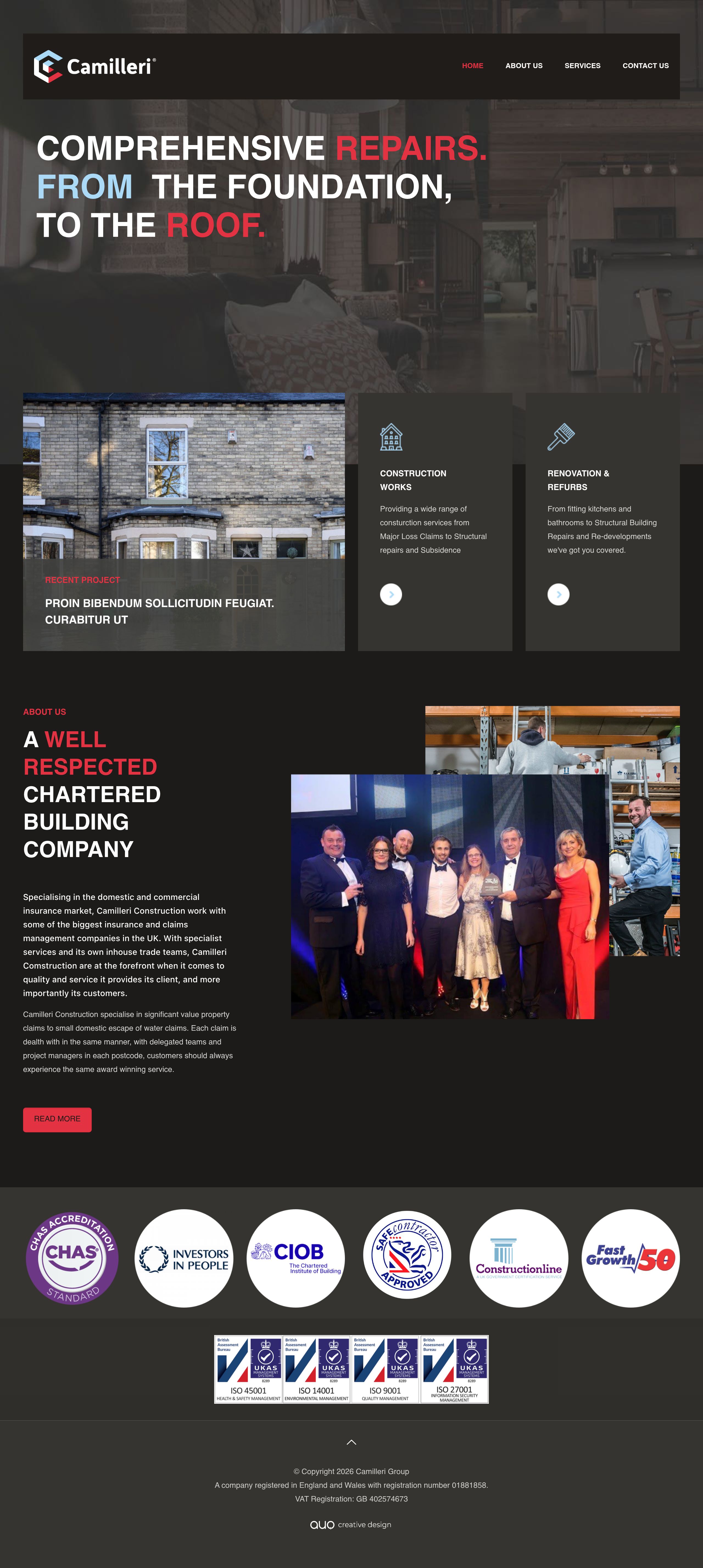 Camilleri Group website screenshot