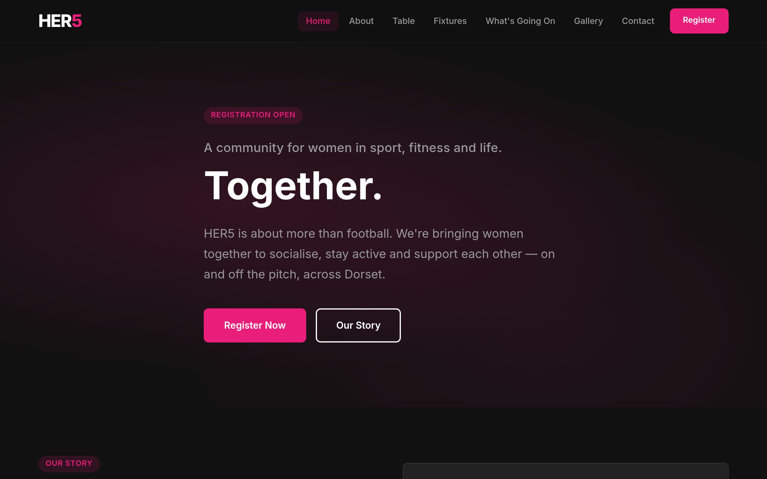 HER5 website screenshot